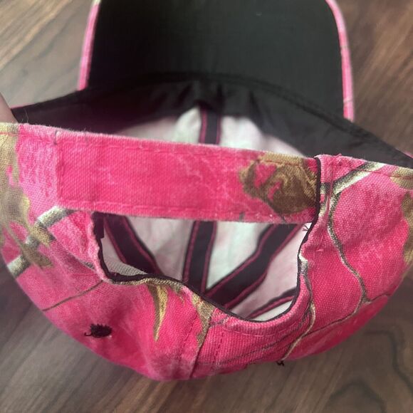 Realtree Hot Pink Camo Hat 6 Panel Curved Bill Adjustable Soft Cotton - Picture 5 of 11
